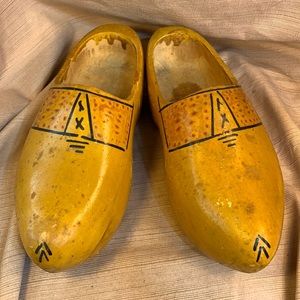 Antique handmade in Holland wooden clogs